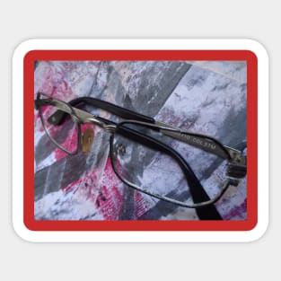 A broken pair of glasses - 1 Sticker